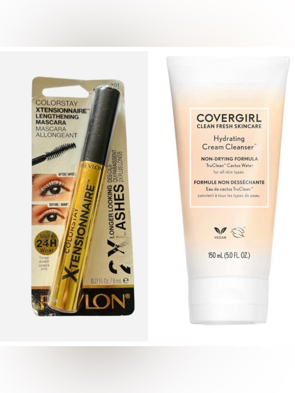 Package Deal Revlon Mascara & Covergirl Cream Cleanser